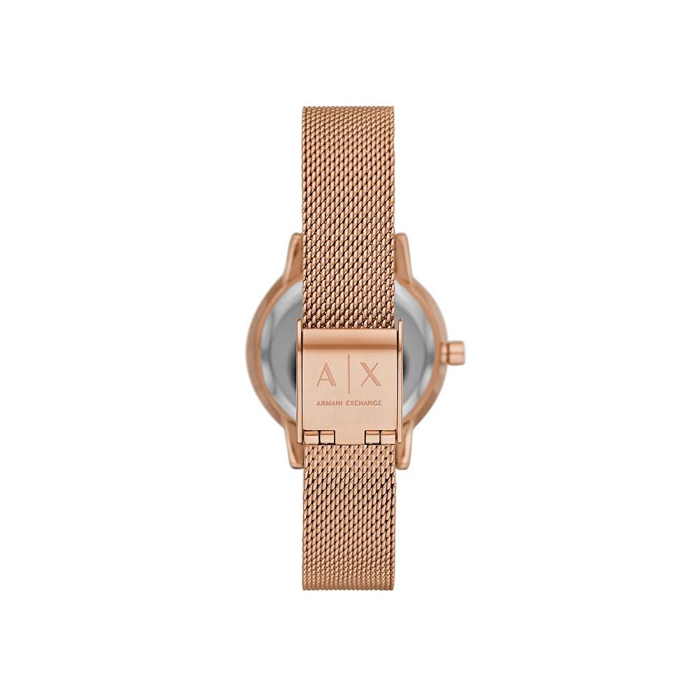 AX Women's Rose Gold-Tone Mesh strap Watch with Bracelet 28mm商品第2张图片规格展示