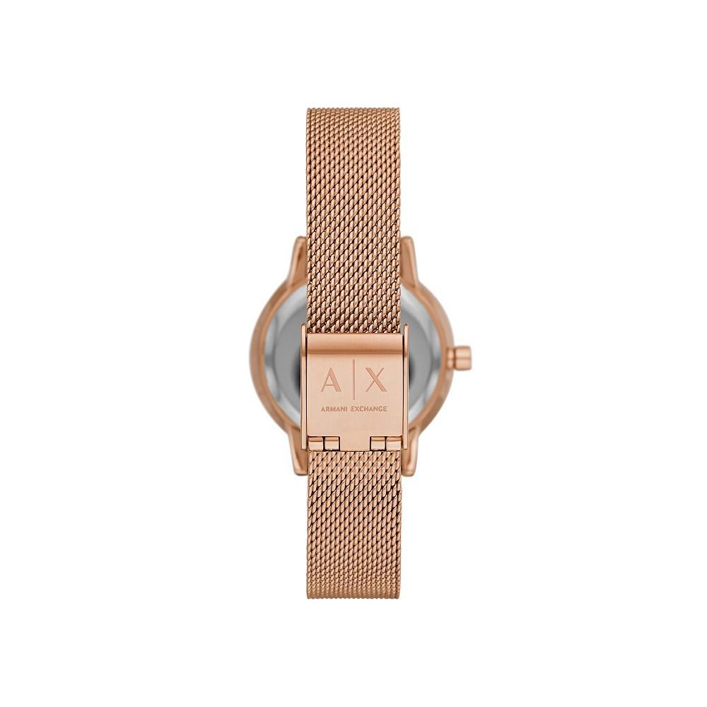 商品Armani Exchange|AX Women's Rose Gold-Tone Mesh strap Watch with Bracelet 28mm,价格¥1375,第4张图片详细描述