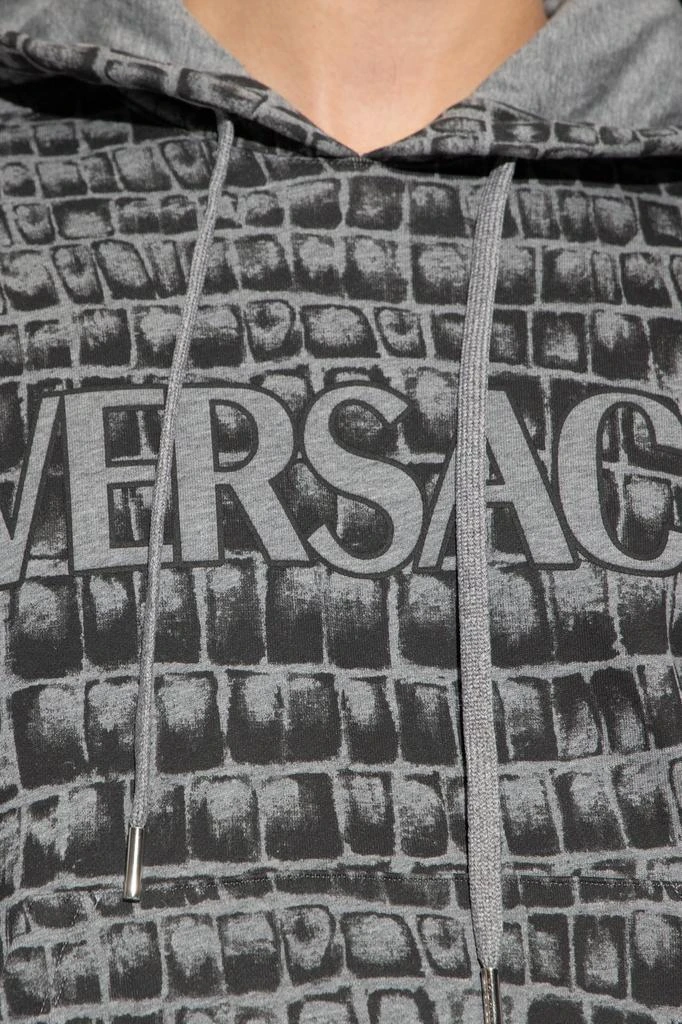 商品Versace|Versace Logo-Printed Drawstring Hoodie,价格¥3691,第5张图片详细描述