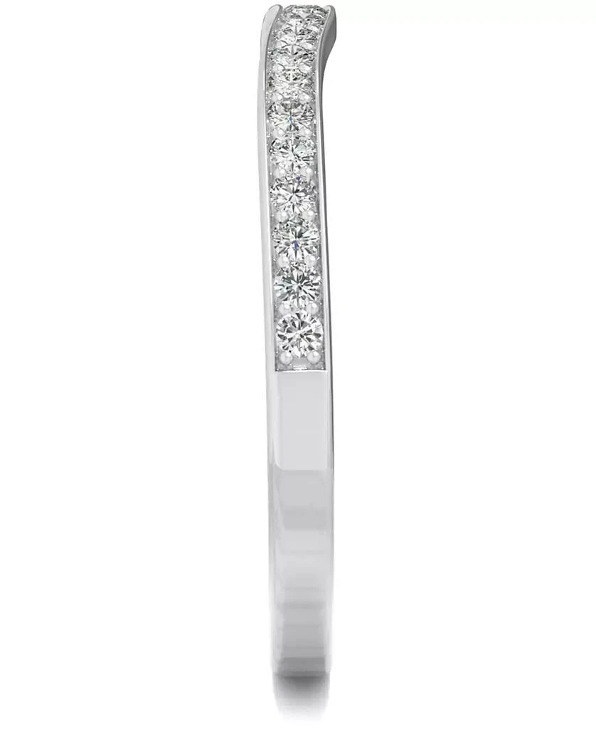 商品Charles & Colvard|Moissanite V-Shape Wedding Band (1/5 ct. t.w. DEW) in 14k White Gold,价格¥3123,第5张图片详细描述