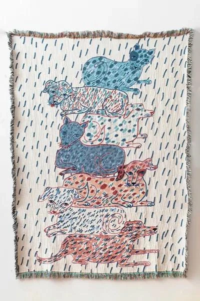 商品Olivia Wendel Textiles|Olivia Wendel Sprinkled Cat and Dogs Blanket,价格¥1461,第1张图片