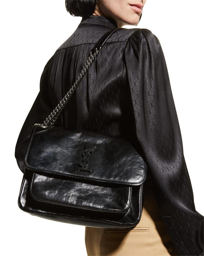 Niki Medium Leather Chain Shoulder Bag商品第2张图片规格展示