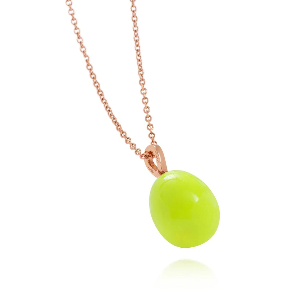 商品FABERGE|Fabergé Essence 18K Rose Gold and Neon Lime Green Lacquer Egg Pendant 1818FP3105/1P,价格¥18996,第3张图片详细描述