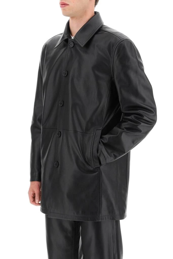 商品Sunflower|'Shop Coat' Leather Jacket,价格¥5021,第4张图片详细描述