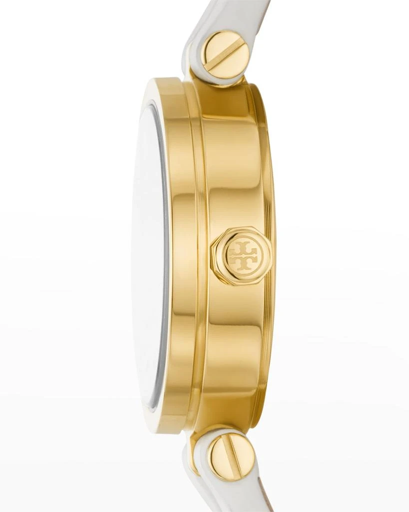 商品Tory Burch|The Kira Watch with Ivory Leather Strap,价格¥1738,第2张图片详细描述