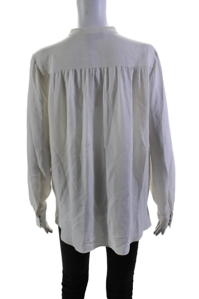 商品[二手商品] Dice Kayek|Dice Kayek Women Silk Chiffon High Neck Cut Out Long Sleeve Blouse White,价格¥3416,第3张图片详细描述