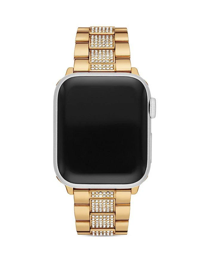 商品Michael Kors|Apple Watch® Glitz Gold-Tone Stainless Steel Bracelet,价格¥1453,第1张图片详细描述