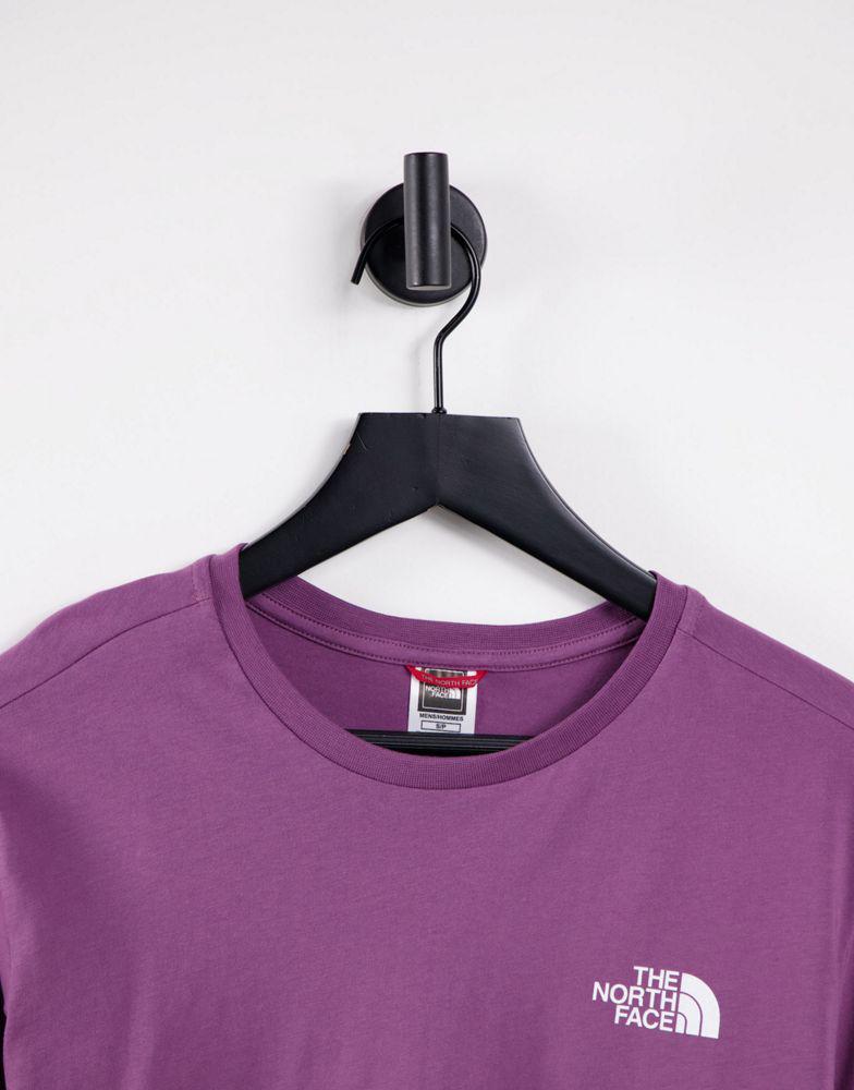 The North Face Simple Dome long sleeve t-shirt in purple商品第2张图片规格展示