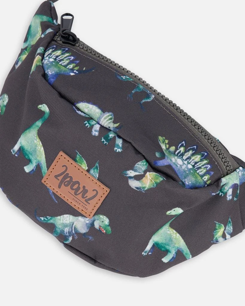 商品Deux par Deux|Fanny Bag Grey Printed Dinosaurs,价格¥207,第4张图片详细描述