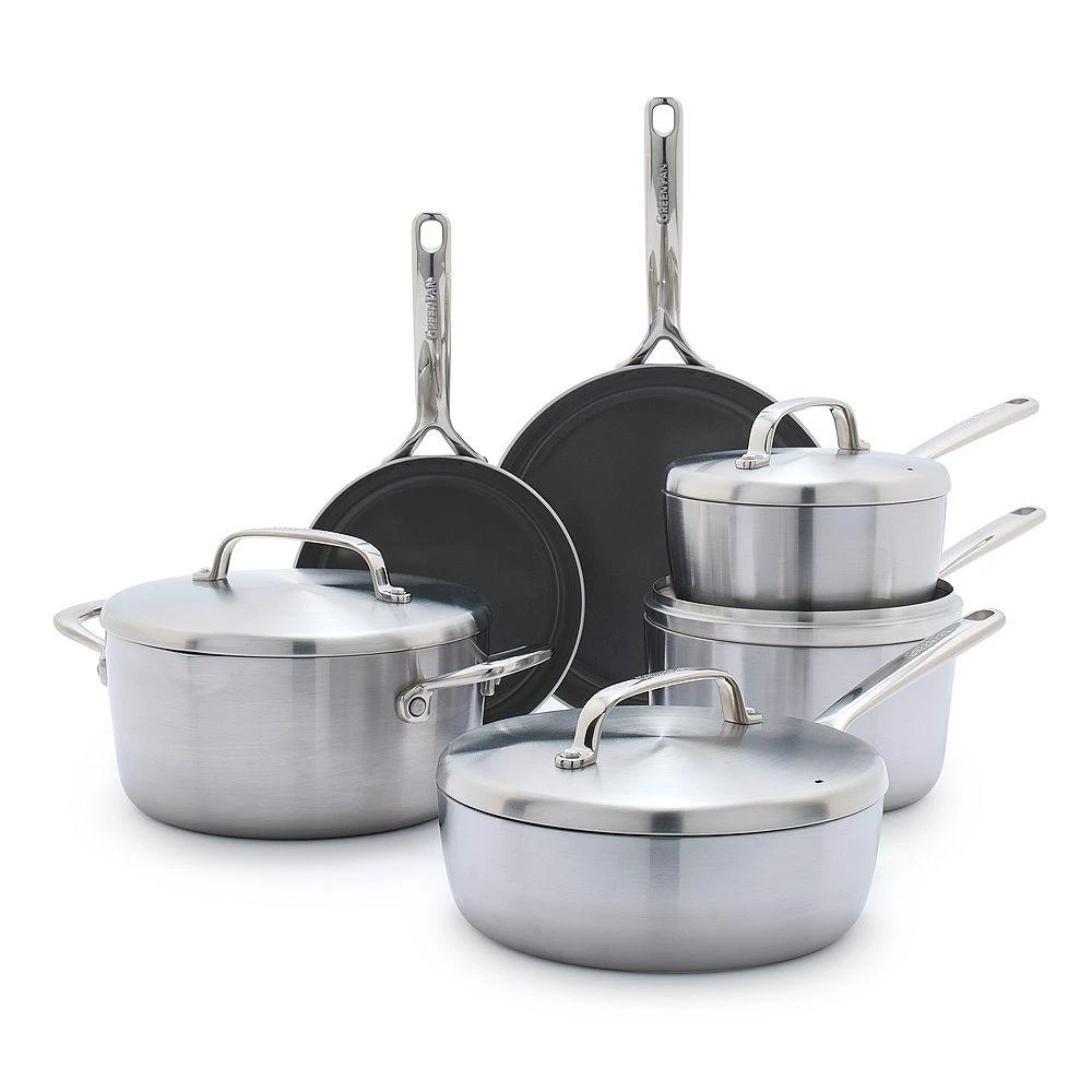 商品Greenpan|GP5 Stainless Steel 10 Piece Cookware Set,价格¥4186,第1张图片