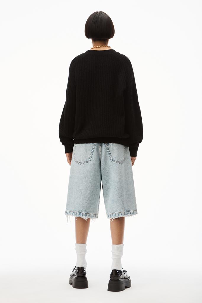 商品Alexander Wang|RIBBED CREWNECK SWEATER IN ALPACA FLEECE,价格¥1540,第7张图片详细描述