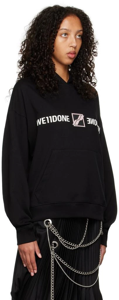 商品We11done|Black Patched Mirror Hoodie,价格¥3675,第2张图片详细描述