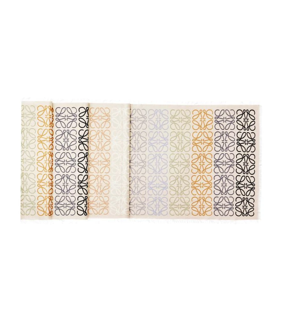 商品Loewe|Wool-Blend Anagram Lines Scarf,价格¥3466,第2张图片详细描述