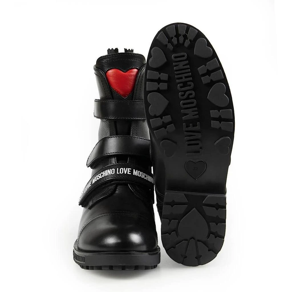 商品Love Moschino|Love moschino women's black leather ankle boots,价格¥2930,第4张图片详细描述