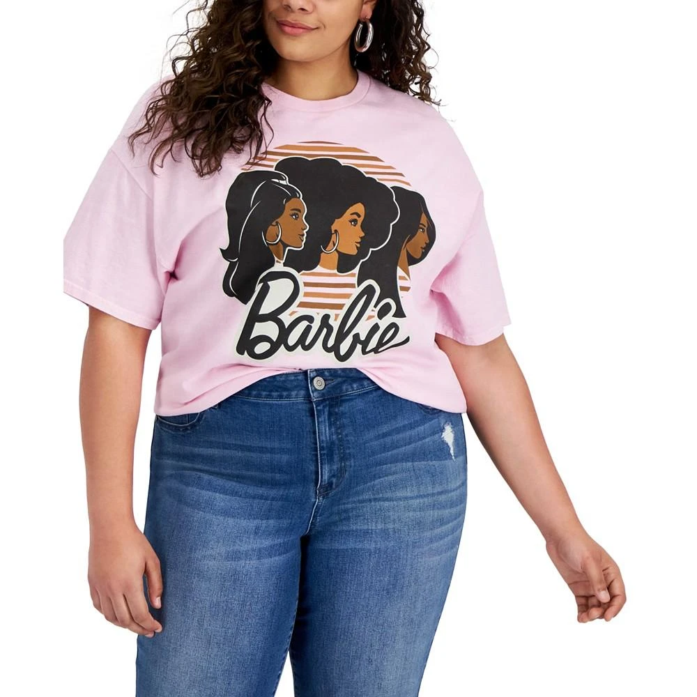 商品Love Tribe|Trendy Plus Size Barbie Graphic T-Shirt,价格¥112,第1张图片