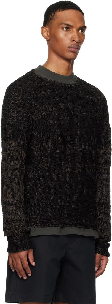 商品ROA|Black & Brown Vortex Crewneck Sweater,价格¥2588,第2张图片详细描述