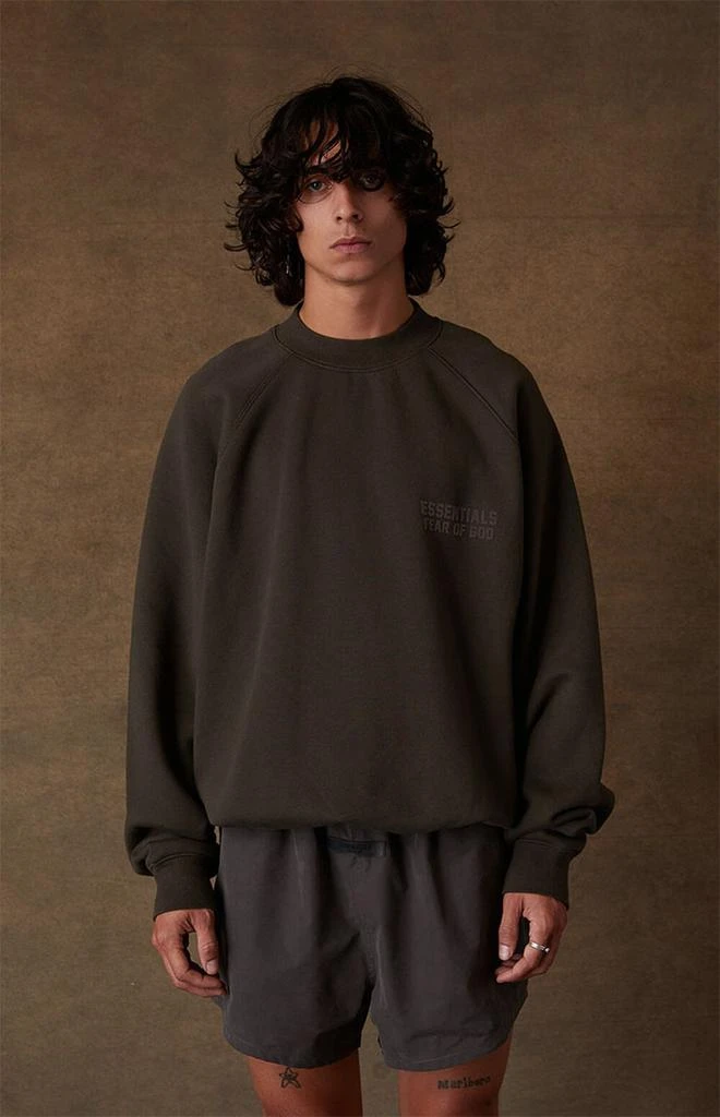 商品Essentials|Off Black Crew Neck Sweatshirt,价格¥738,第2张图片详细描述