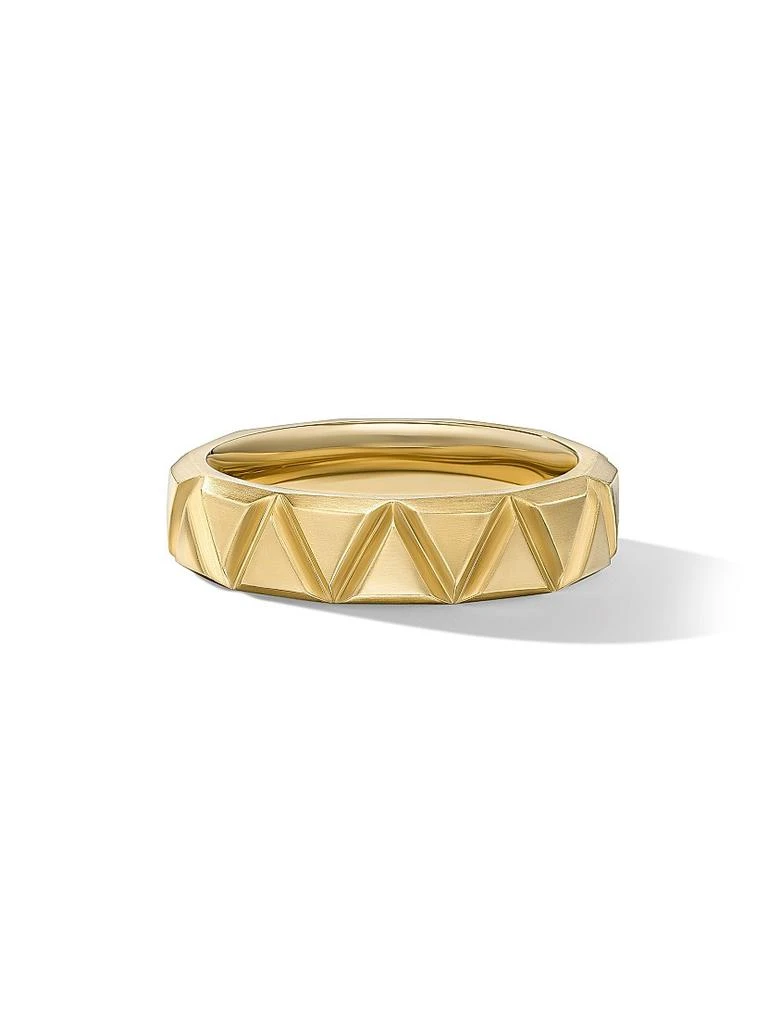 商品David Yurman|Faceted Triangle Band Ring in 18K Yellow Gold, 6MM,价格¥16273,第1张图片
