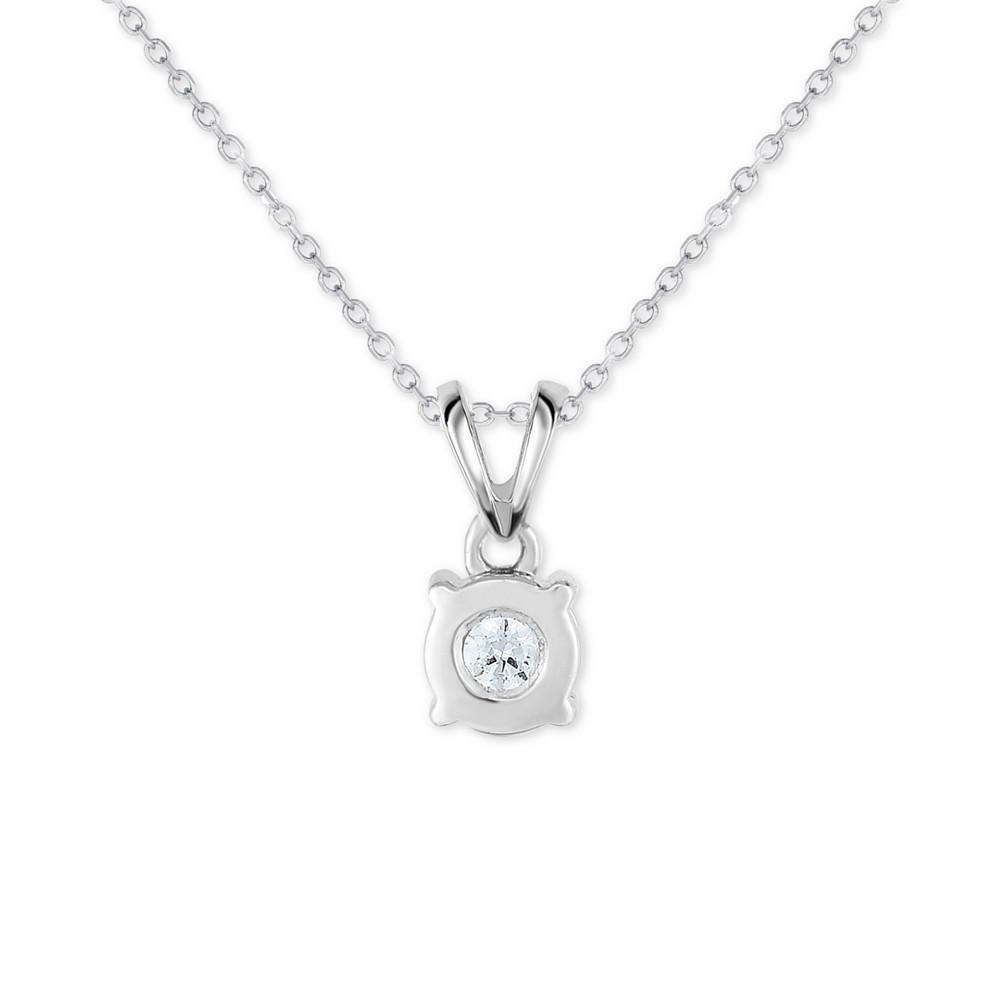 商品TruMiracle|Diamond 18" Pendant Necklace (1/2 ct. t.w.) in 14k White, Yellow, or Rose Gold,价格¥11208,第7张图片详细描述