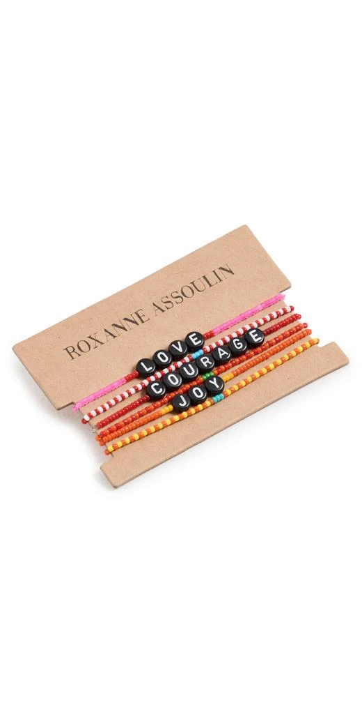 商品Roxanne Assoulin|Roxanne Assoulin Love Courage Joy 手链套装,价格¥394,第1张图片