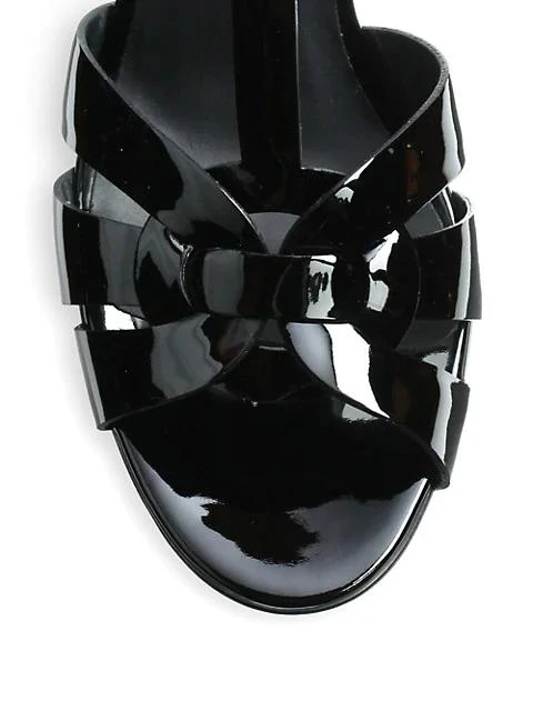 商品Yves Saint Laurent|Tribute 75MM Patent Leather Platform Sandals,价格¥6738,第3张图片详细描述