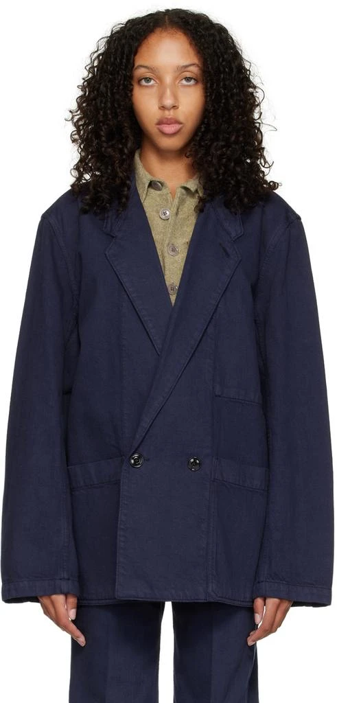 商品Lemaire|Navy Workwear Denim Blazer,价格¥1636,第1张图片