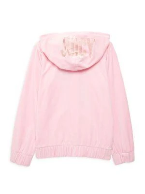 商品Juicy Couture|Girl's Logo Velour Zip Up Hoodie,价格¥153,第2张图片详细描述