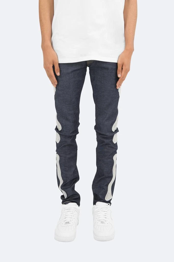 商品MNML|X199 Skeleton Skinny Denim - Raw Blue,价格¥152,第1张图片