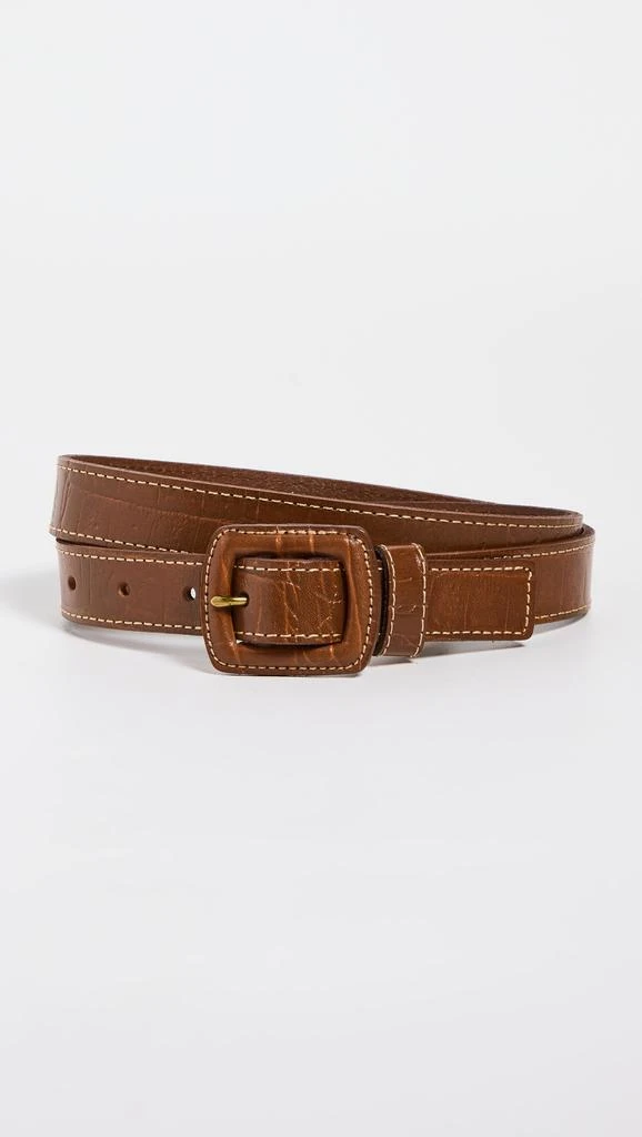 商品Madewell|Madewell Textured Covered Buckle Croco Belt,价格¥388,第2张图片详细描述