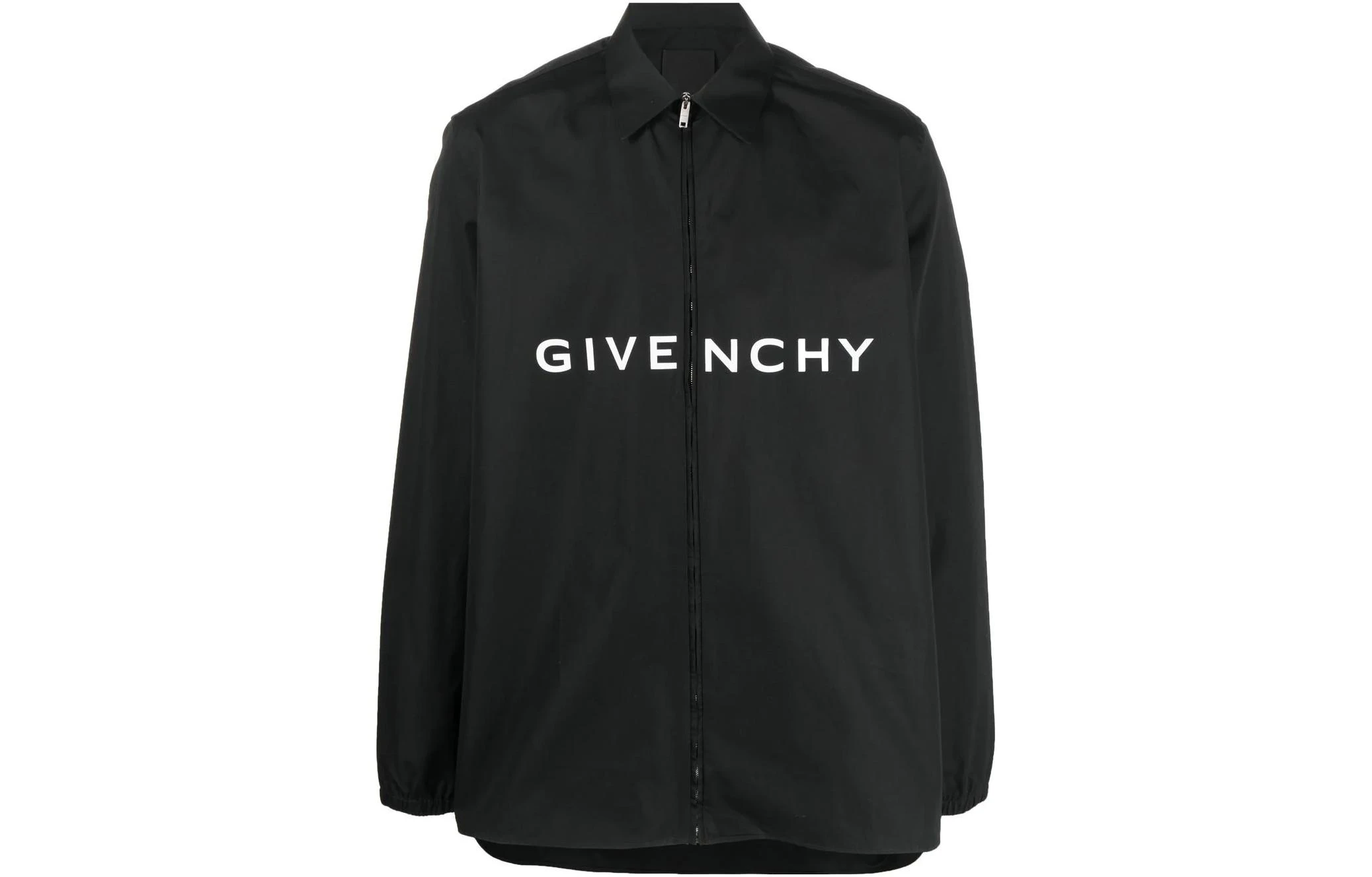 商品[国内直发] Givenchy|GIVENCHY纪梵希 SS23 字母Logo印花拉链长袖衬衫 男款 黑色,价格¥4170,第1张图片