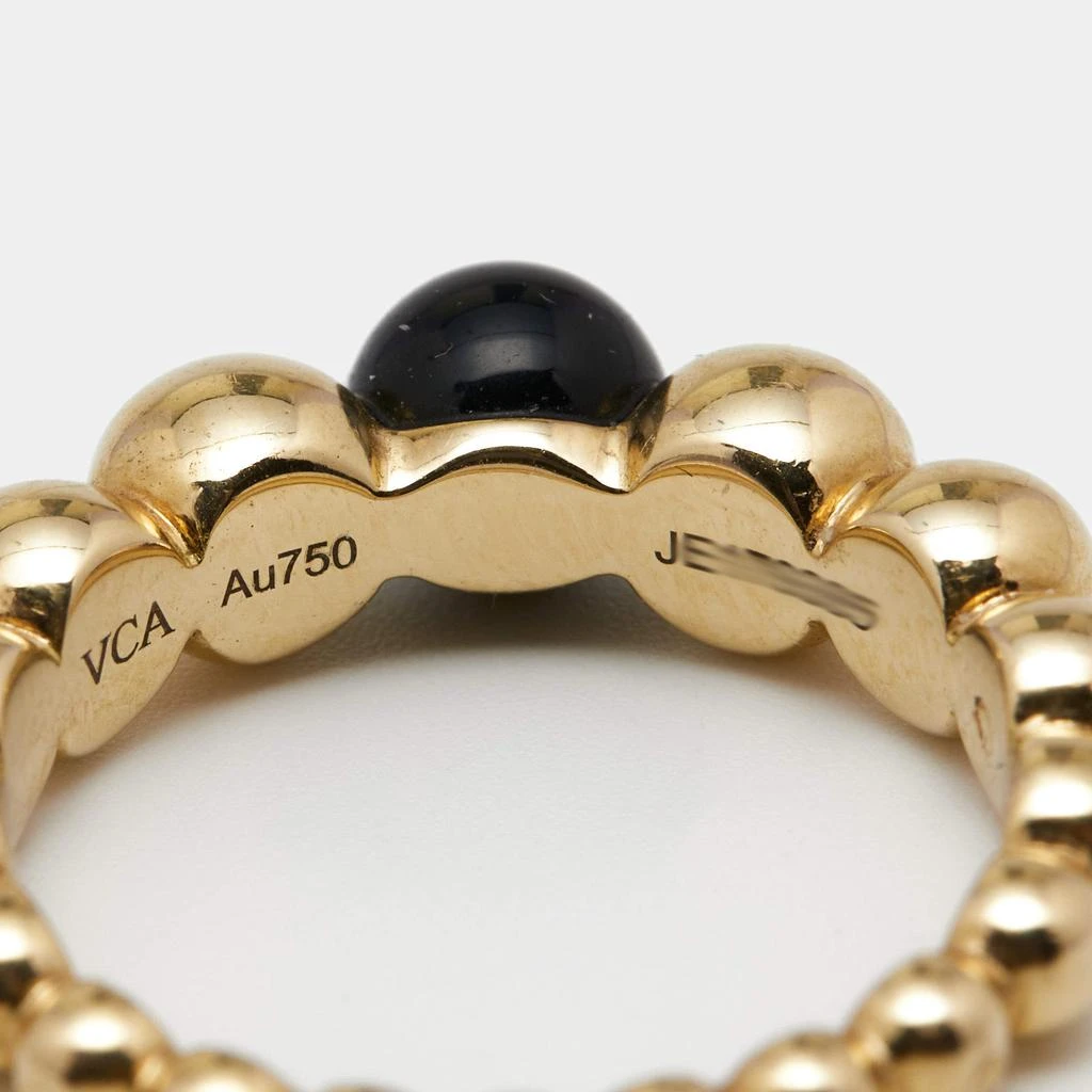 商品[二手商品] Van Cleef & Arpels|Van Cleef & Arpels Perlee Couleurs Onyx 18K Yellow Gold Variation Ring 51,价格¥8474,第5张图片详细描述