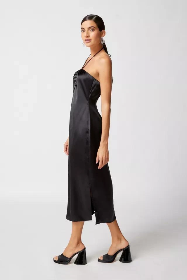 商品Urban Outfitters|UO Brittney Satin Halter Midi Dress,价格¥259,第3张图片详细描述