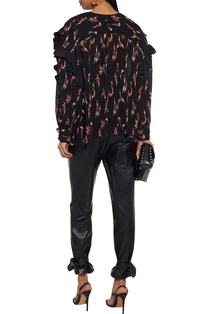 商品Isabel Marant|Willis ruffle-trimmed floral-print plissé crepe de chine blouse,价格¥2792,第3张图片详细描述