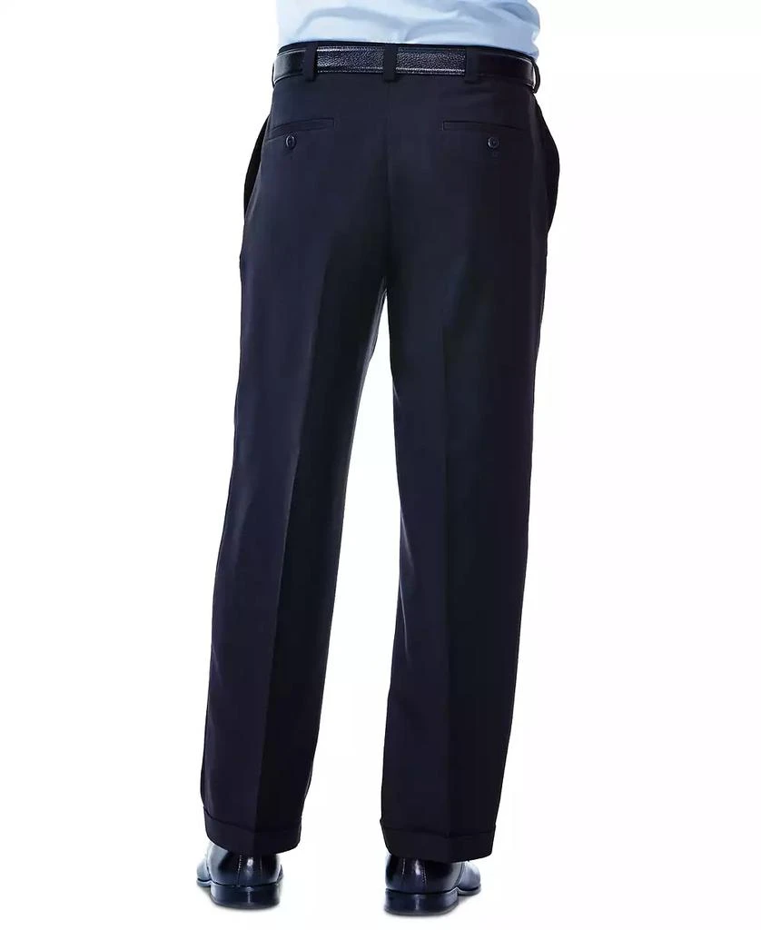 商品Haggar|Men's ECLO Stria Classic Fit Pleated Hidden Expandable Waistband Dress Pants,价格¥323,第2张图片详细描述