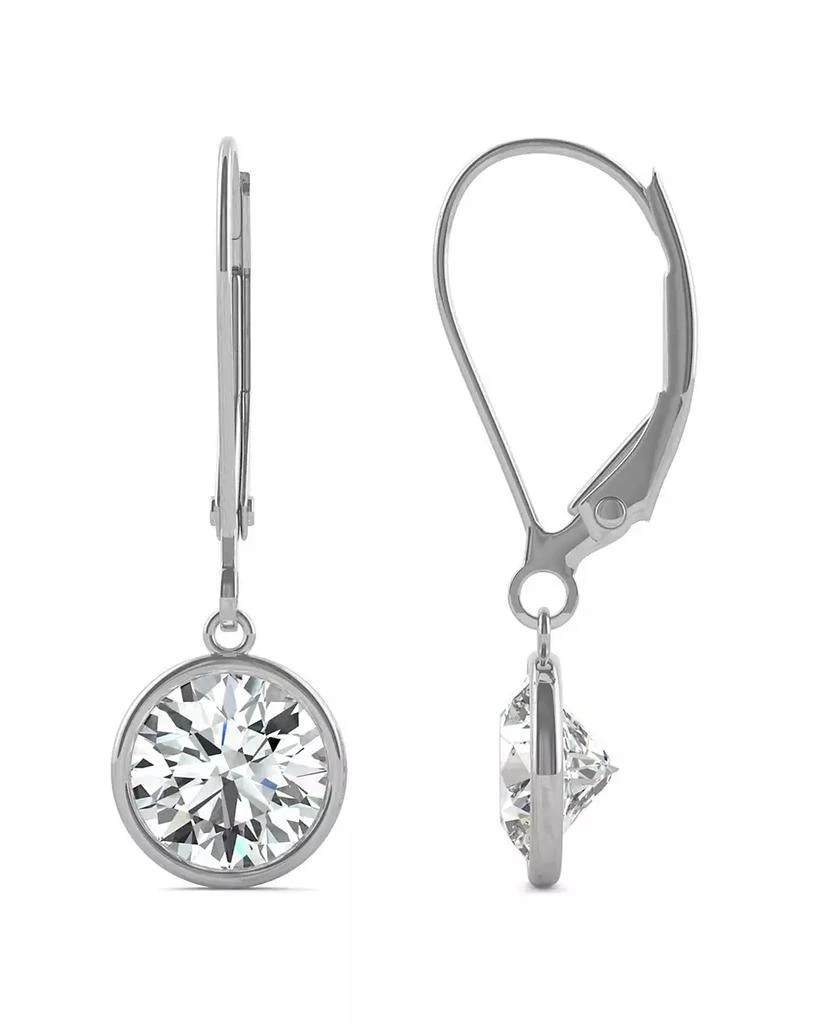 商品Charles & Colvard|Moissanite Drop Earrings (1 5/8 ct. t.w. Diamond Equivalent) in 14k White Gold,价格¥4056,第1张图片