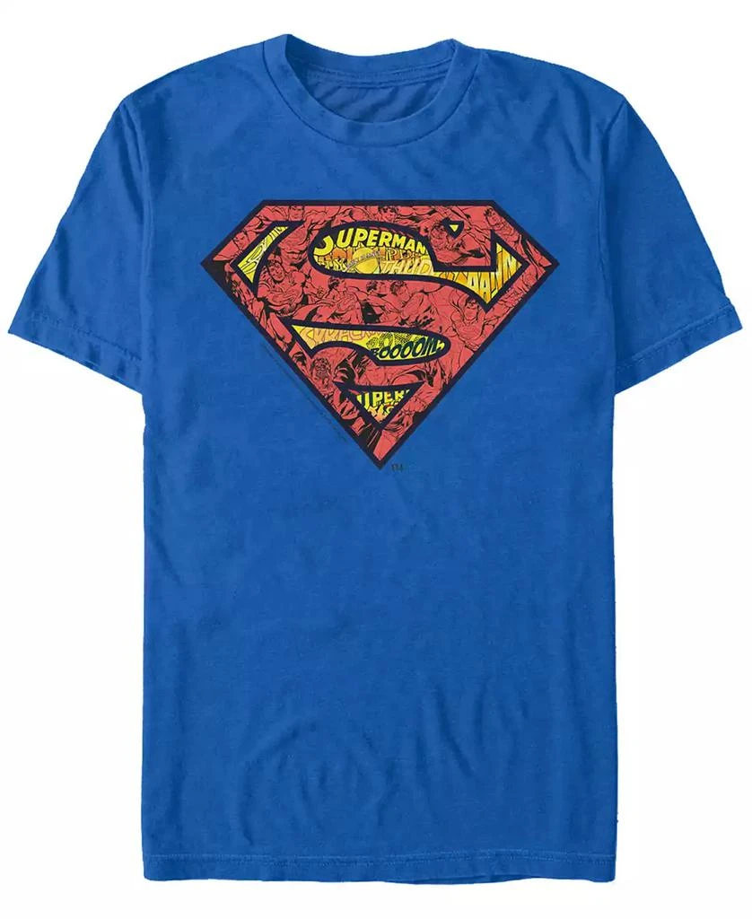 商品FIFTH SUN|DC Men's Superman Comic Filled Logo Short Sleeve T-Shirt,价格¥187,第1张图片