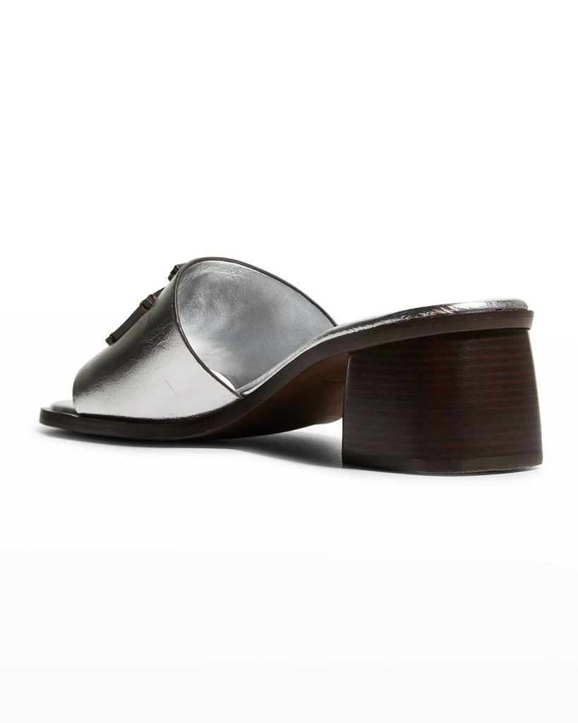 商品Tory Burch|Ines Metallic Medallion Mules Sandals,价格¥1140,第5张图片详细描述