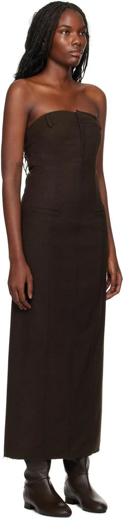 商品Gimaguas|Brown Broadcloth Maxi Dress,价格¥1233,第2张图片详细描述