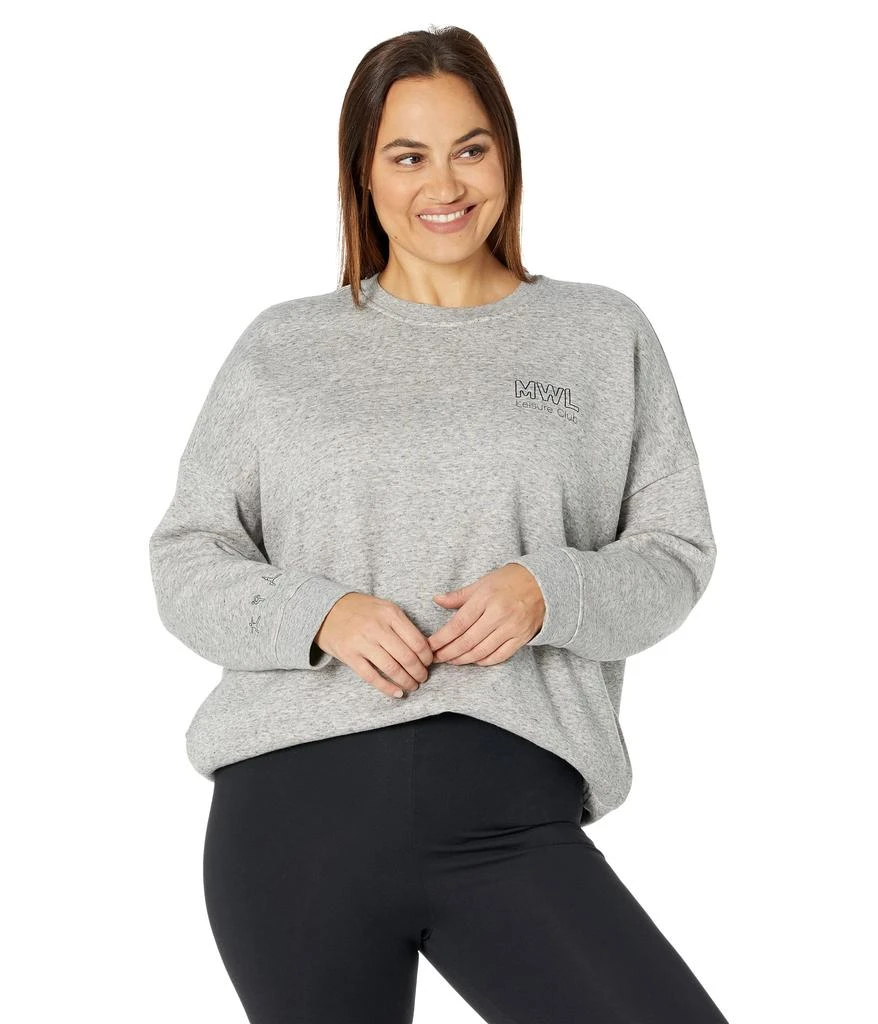 商品Madewell|Plus Size MWL Foundational Fleece Classic Crew Neck Graphic Sweatshirt,价格¥313,第1张图片