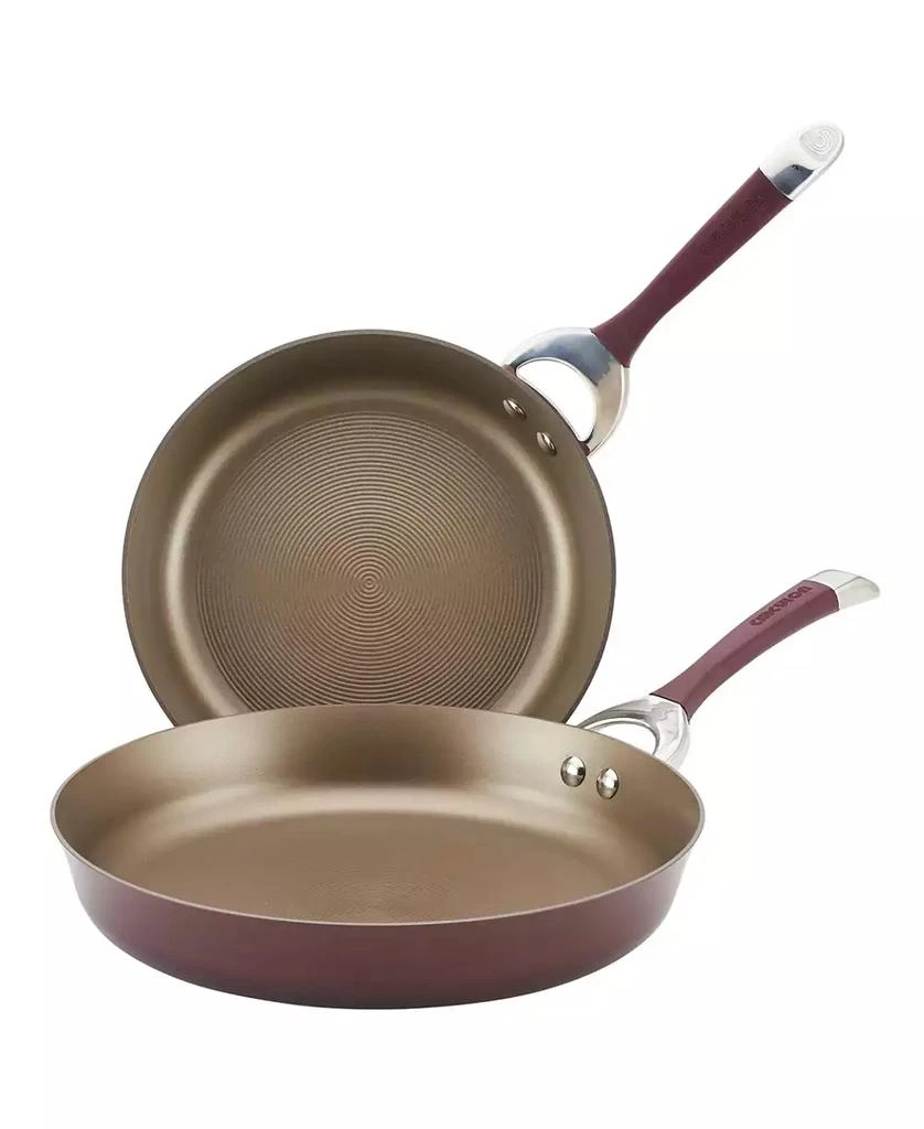 商品Circulon|Symmetry Merlot 2-Pc. Hard-Anodized Non-Stick French Skillet Set,价格¥593,第1张图片