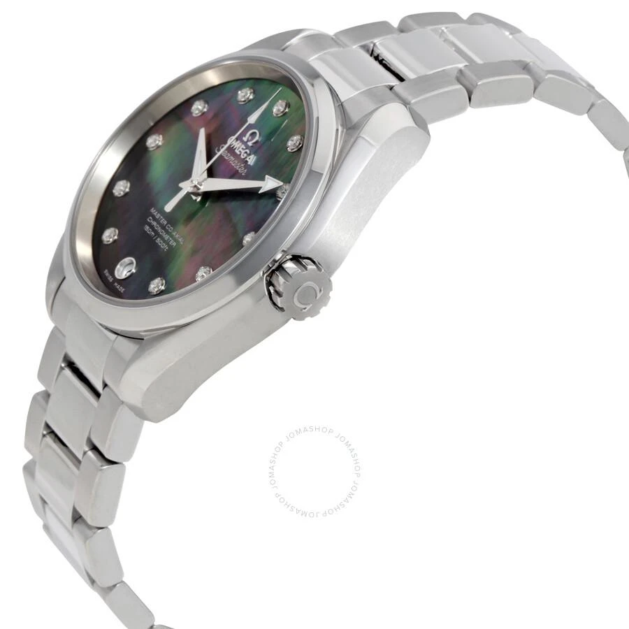 商品Omega|Seamaster Aqua Terra Automatic Black Mother of Pearl Diamond Dial 38.5 mm  ladies Watch 231.10.39.21.57.001,价格¥27772,第2张图片详细描述