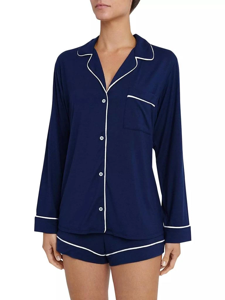 商品Eberjey|Gisele 2-Piece Piped Pajama Set,价格¥952,第1张图片详细描述