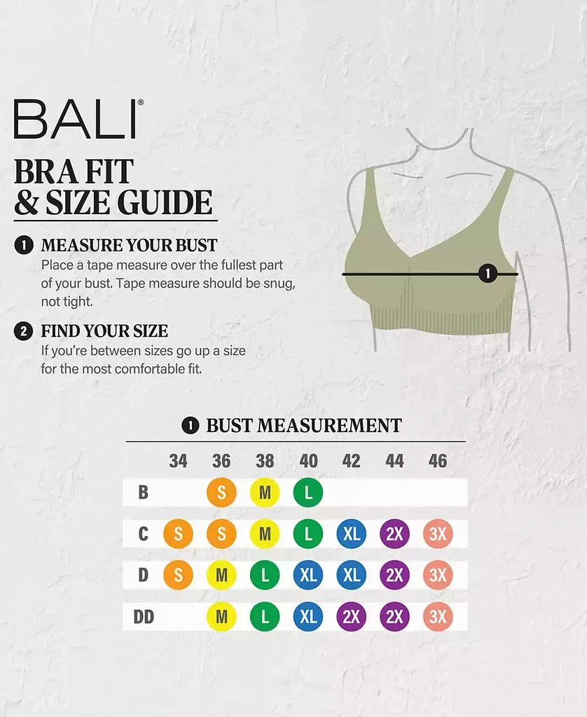 商品Bali|Comfort Revolution ComfortFlex Fit Seamless Shaping Wireless Bra 3488,价格¥362,第2张图片详细描述