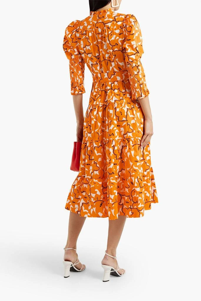 商品Diane von Furstenberg|Leylani ruffled printed cotton-poplin midi dress,价格¥795,第3张图片详细描述