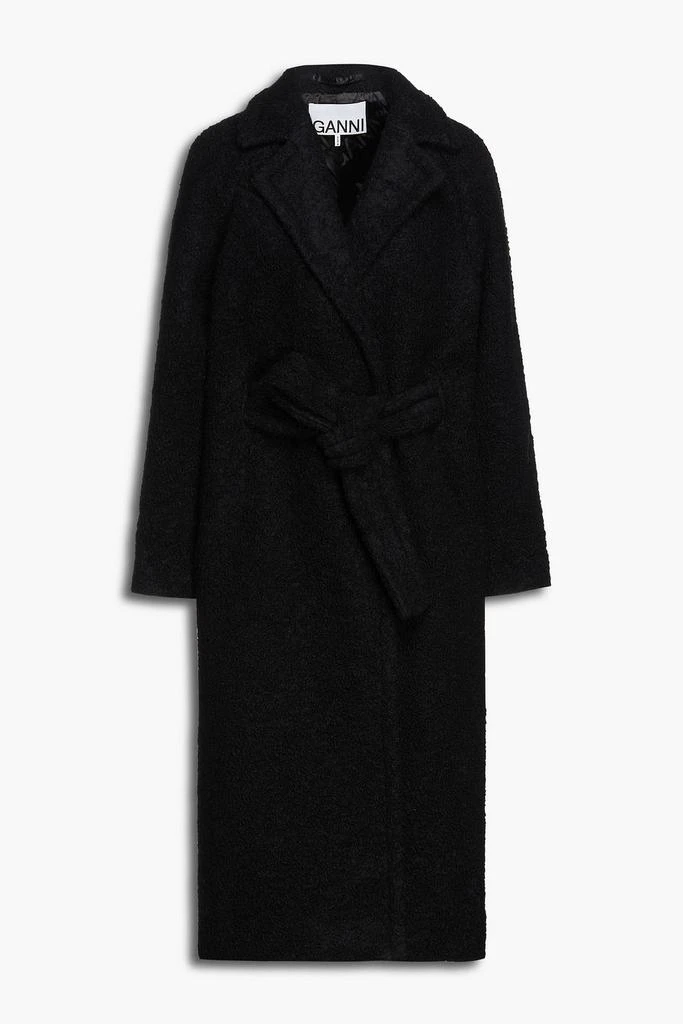 商品Ganni|Double-breasted belted wool-blend bouclé coat,价格¥1270,第1张图片
