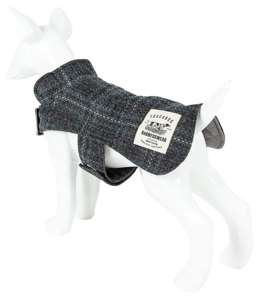 商品Touchdog|2-In-1 Windowpane Plaid Matching Dog Jacket and Reversible Dog Mat,价格¥483,第4张图片详细描述