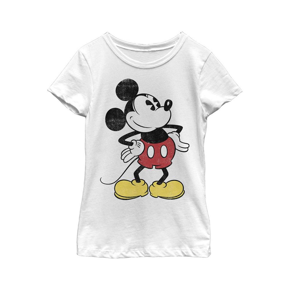 Girl's Mickey & Friends Classic Mickey Distressed  Child T-Shirt商品第1张图片规格展示