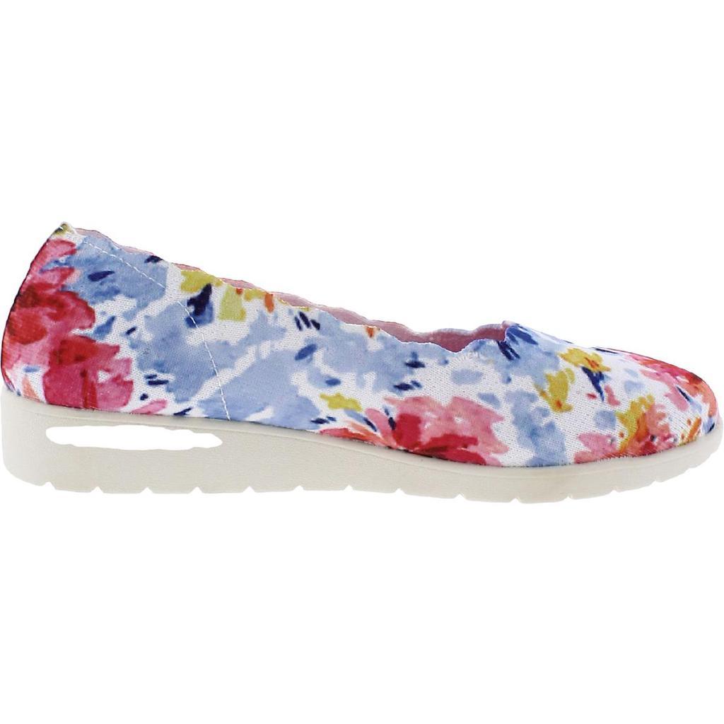 商品SKECHERS|Skechers Womens Cleo Flex-Floressence Canvas Lifestyle Slip-On Sneakers,价格¥386,第4张图片详细描述