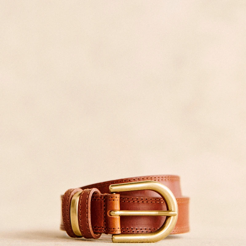 商品SEZANE|Sezane 女士棕色牛皮腰带,价格¥563,第1张图片