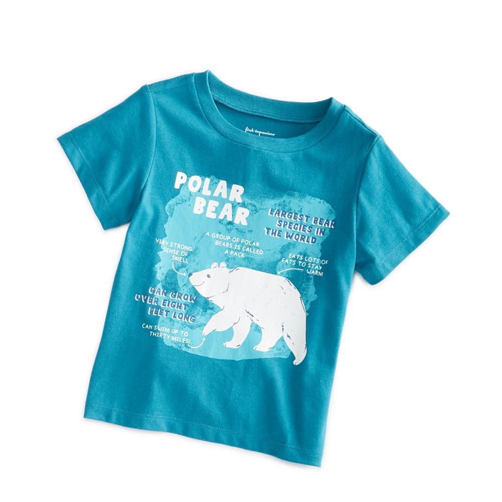 商品First Impressions|Toddler Boys Polar Bear Facts T-Shirt, Created for Macy's,价格¥89,第1张图片